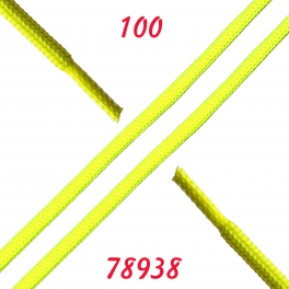 Шнурки 100см круглые желтые кислотные