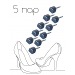 Набойки на каблук 8*8*2.1 чёрные 5 пар