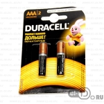 Duracell LR03/MN2400/AAA BL-2 батарея в блистере по 2шт