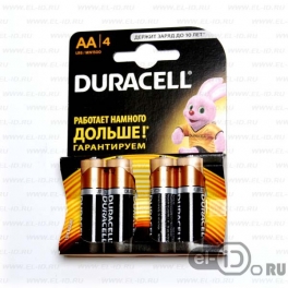 Duracell LR6/MN1500/AA BL-4 батарея в блистере по 4шт